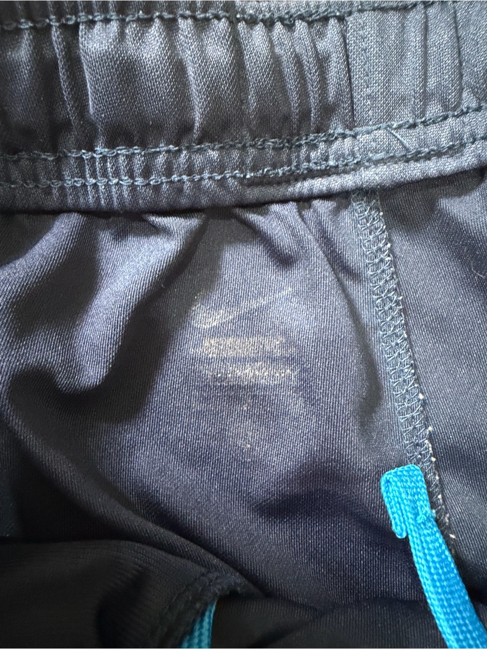 VTG Nike Mens Small Embroidered Swoosh Track Pants Drawstring Y2k Blue Pockets - Picture 5 of 6